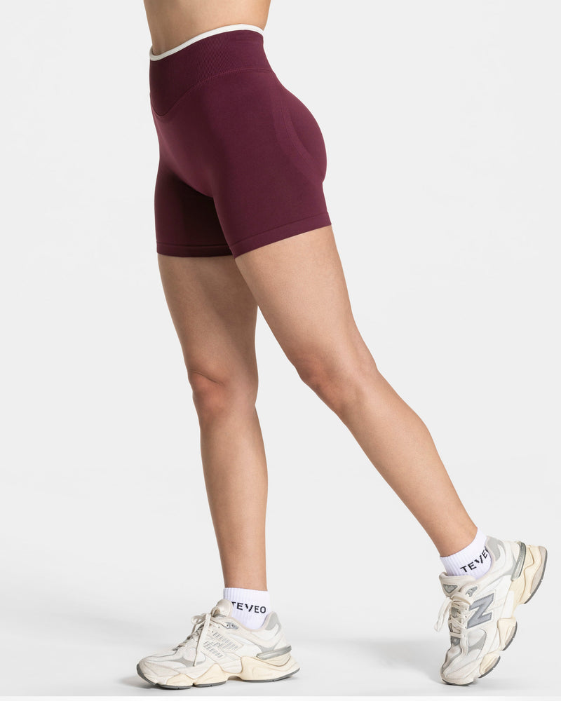 Short Contrastline Sculpt scrunch « prune »
