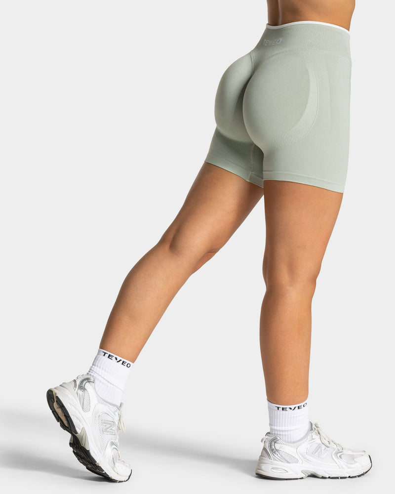 Short Contrastline Sculpt scrunch « pistache »
