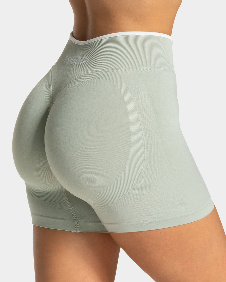 Short Contrastline Sculpt scrunch « pistache »