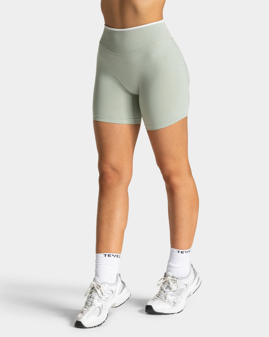 Short Contrastline Sculpt scrunch « pistache »