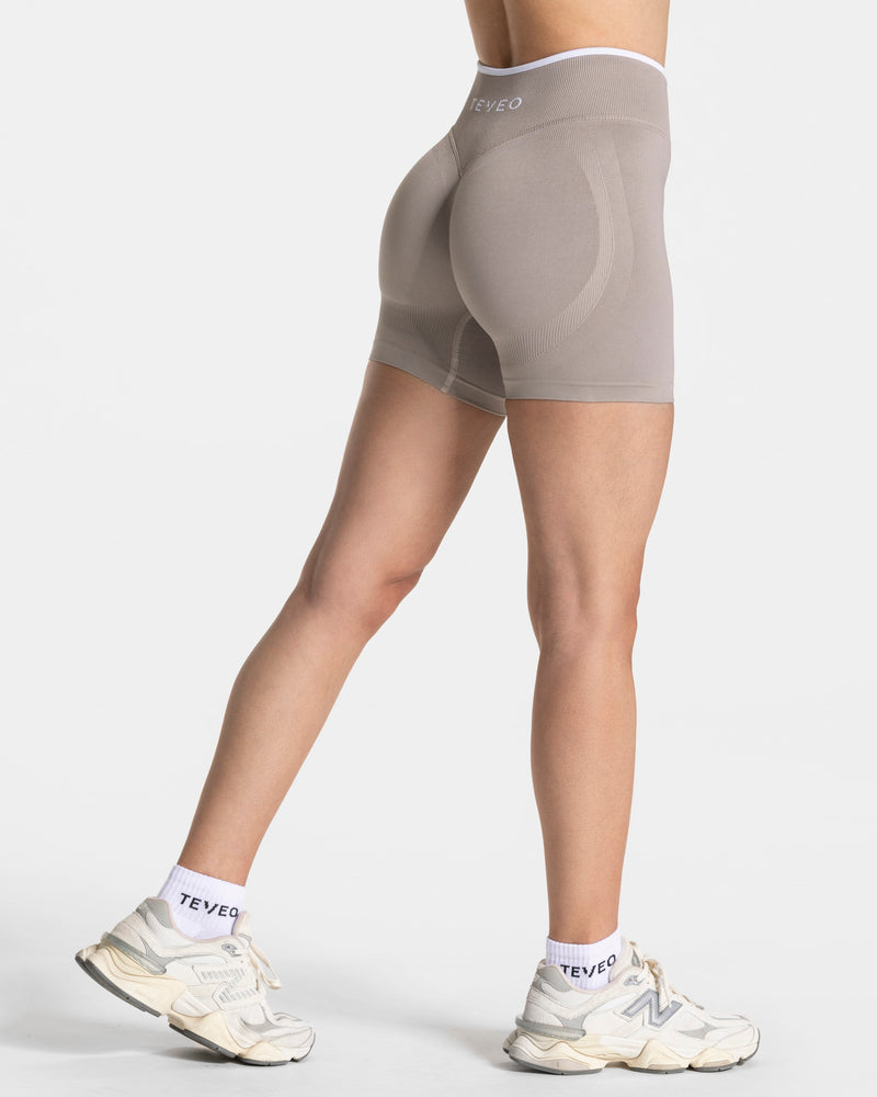 Short Contrastline Sculpt scrunch « Stone »