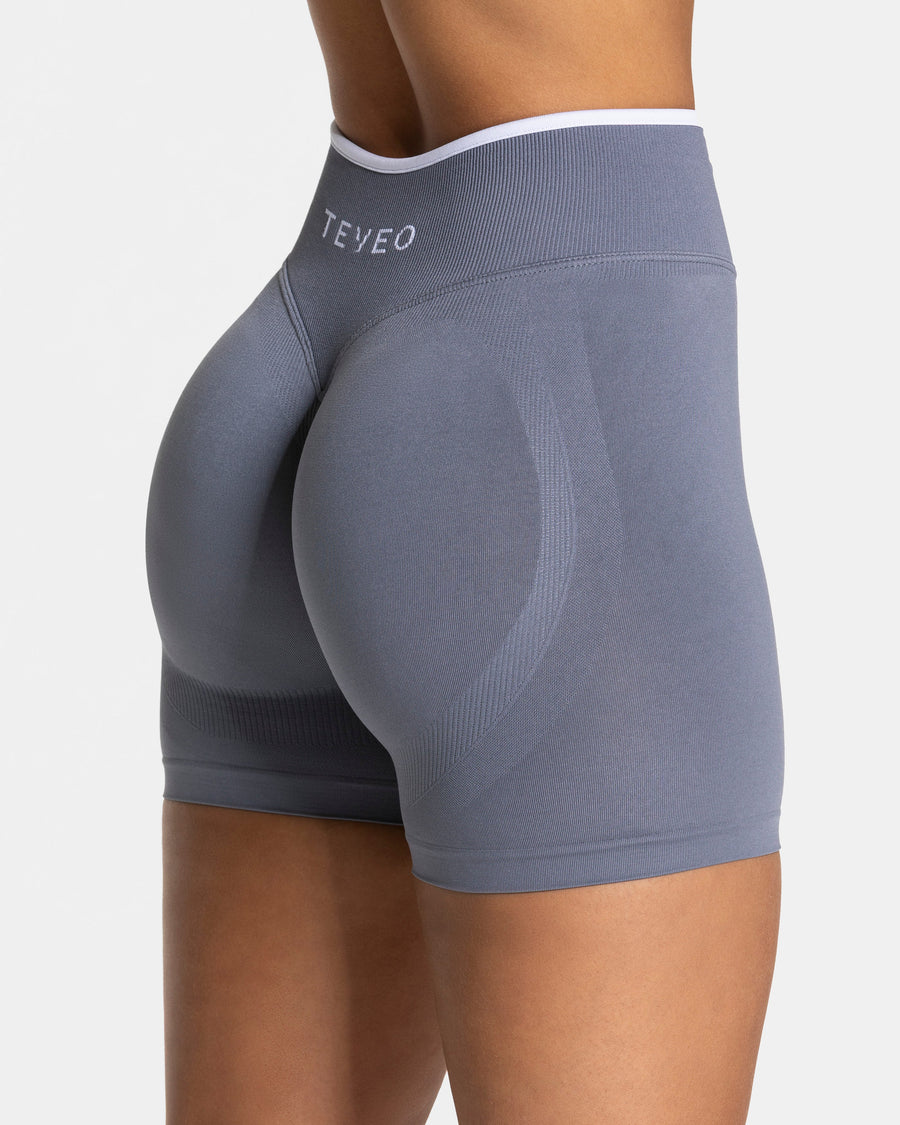 Short Sculpt scrunch Contrastline « argenté »