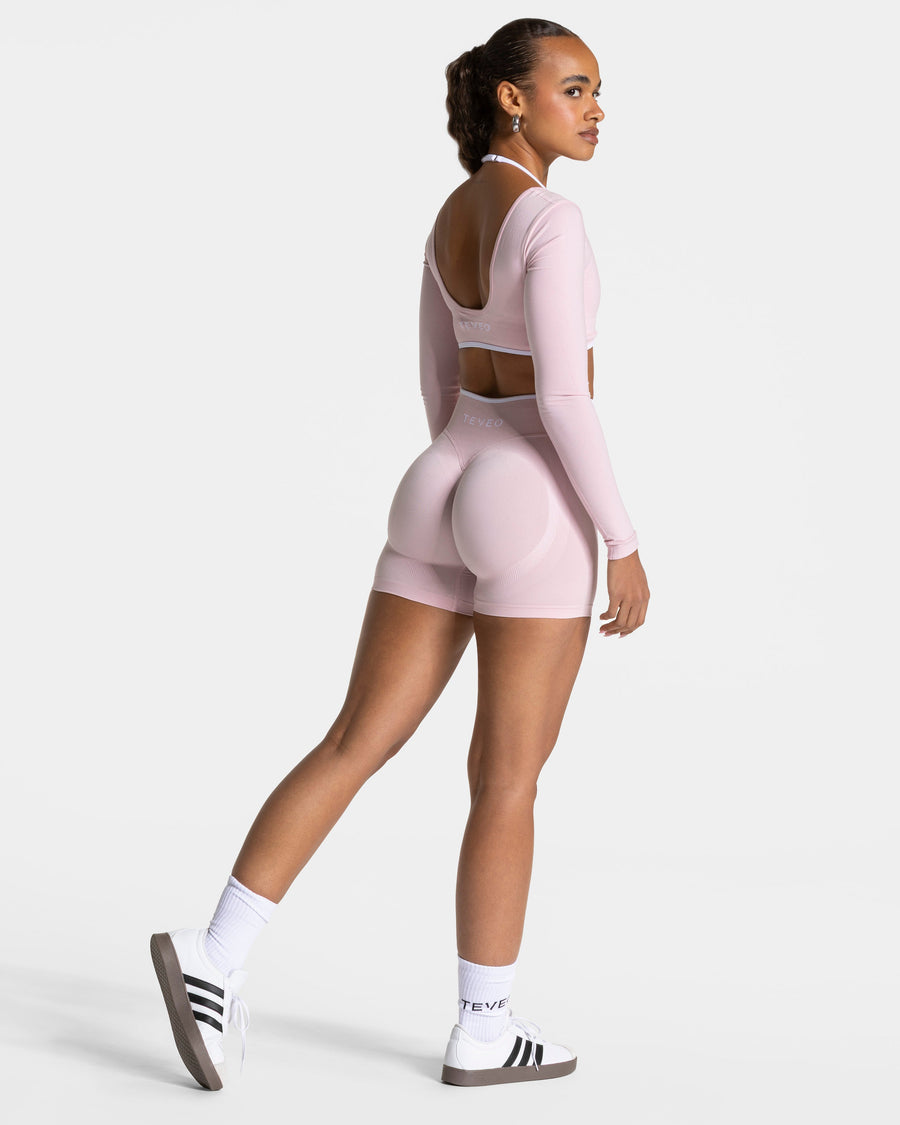 Short Contrastline Sculpt scrunch « rose »