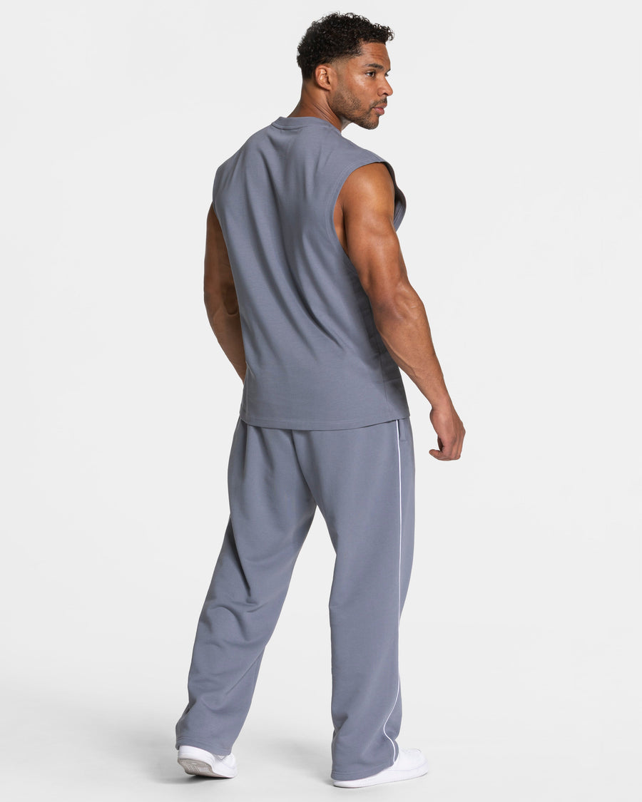Pantalon de jogging Contrastline Straight Leg « argenté-blanc »