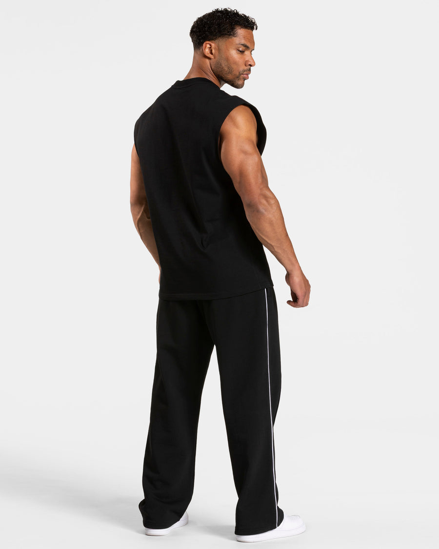 Pantalon de jogging Contrastline Straight Leg « noir-blanc »