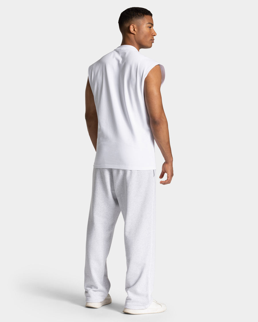 Pantalon de jogging Contrastline Straight Leg « blanc chiné - blanc »