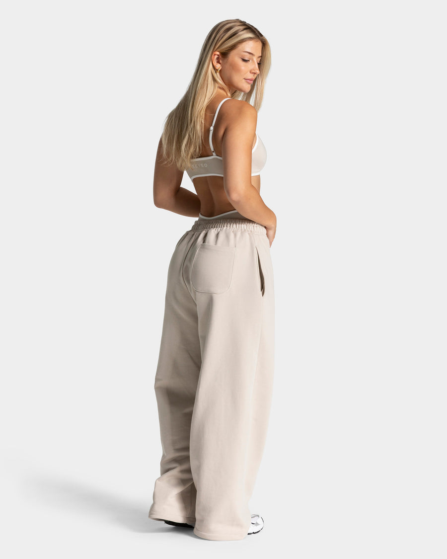 Pantalon de jogging Wide Leg Contrastline « Cream »
