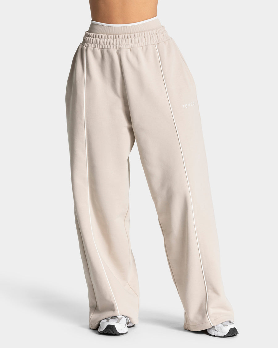 Pantalon de jogging Wide Leg Contrastline « Cream »