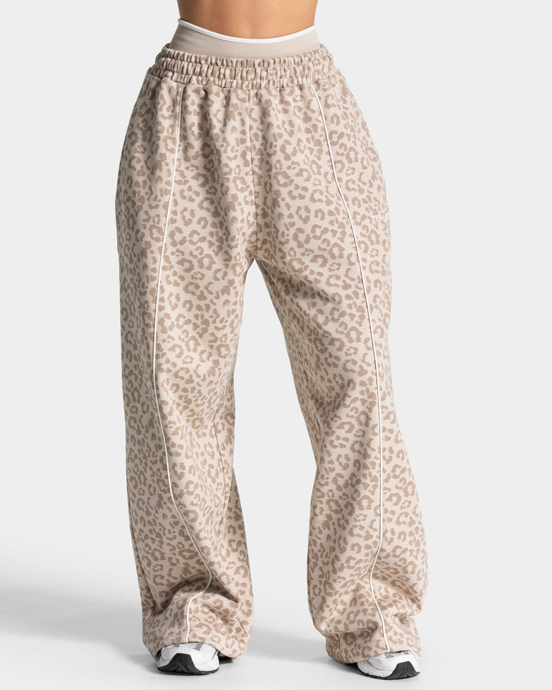 Pantalon de jogging Wide Leg Contrastline « léopard »