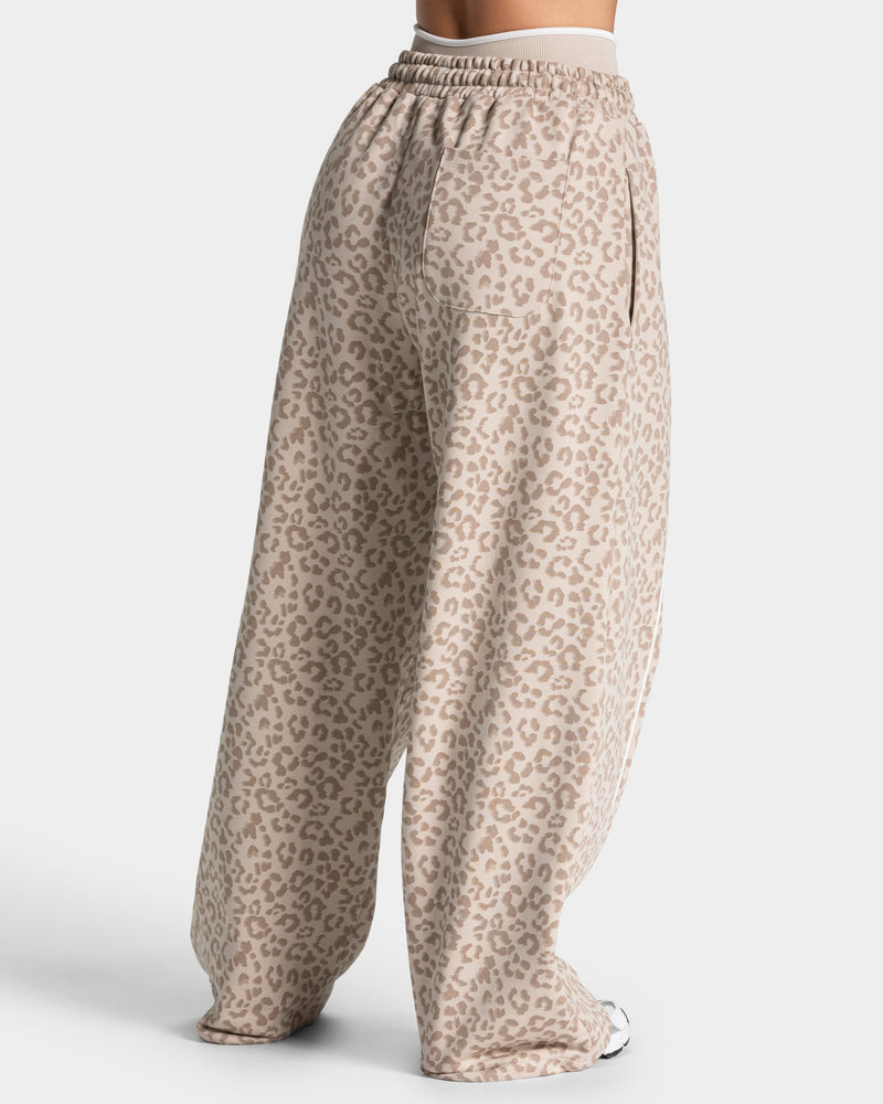 Pantalon de jogging Wide Leg Contrastline « léopard »