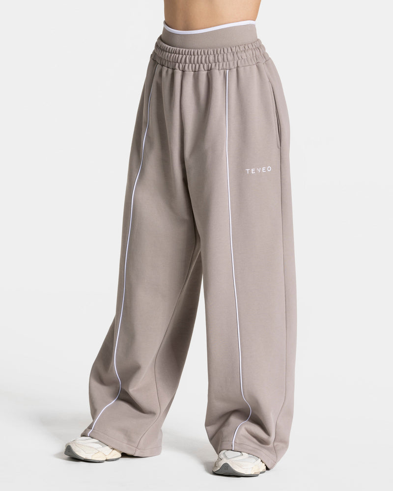 Pantalon de jogging Contrastline Wide Leg « stone »