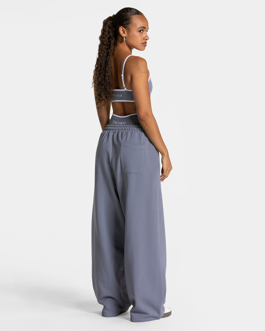 Pantalon de jogging Contrastline Wide Leg « argenté »