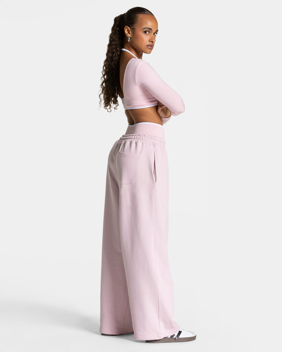 Pantalon de jogging Contrastline Wide Leg « rose »