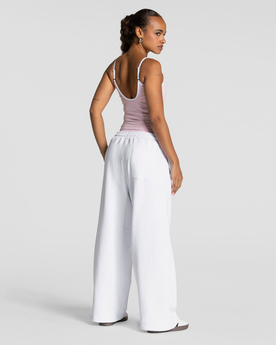 Pantalon de jogging Contrastline Wide Leg « blanc »