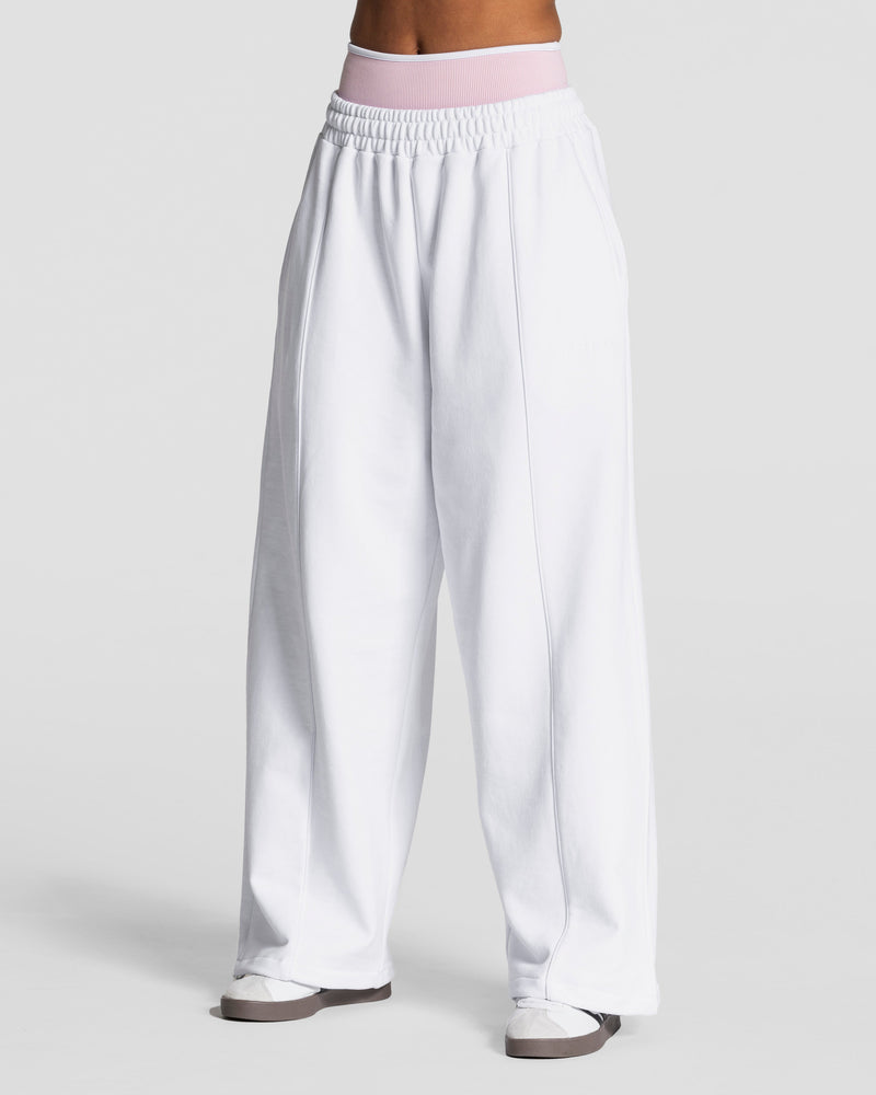 Pantalon de jogging Contrastline Wide Leg « blanc »