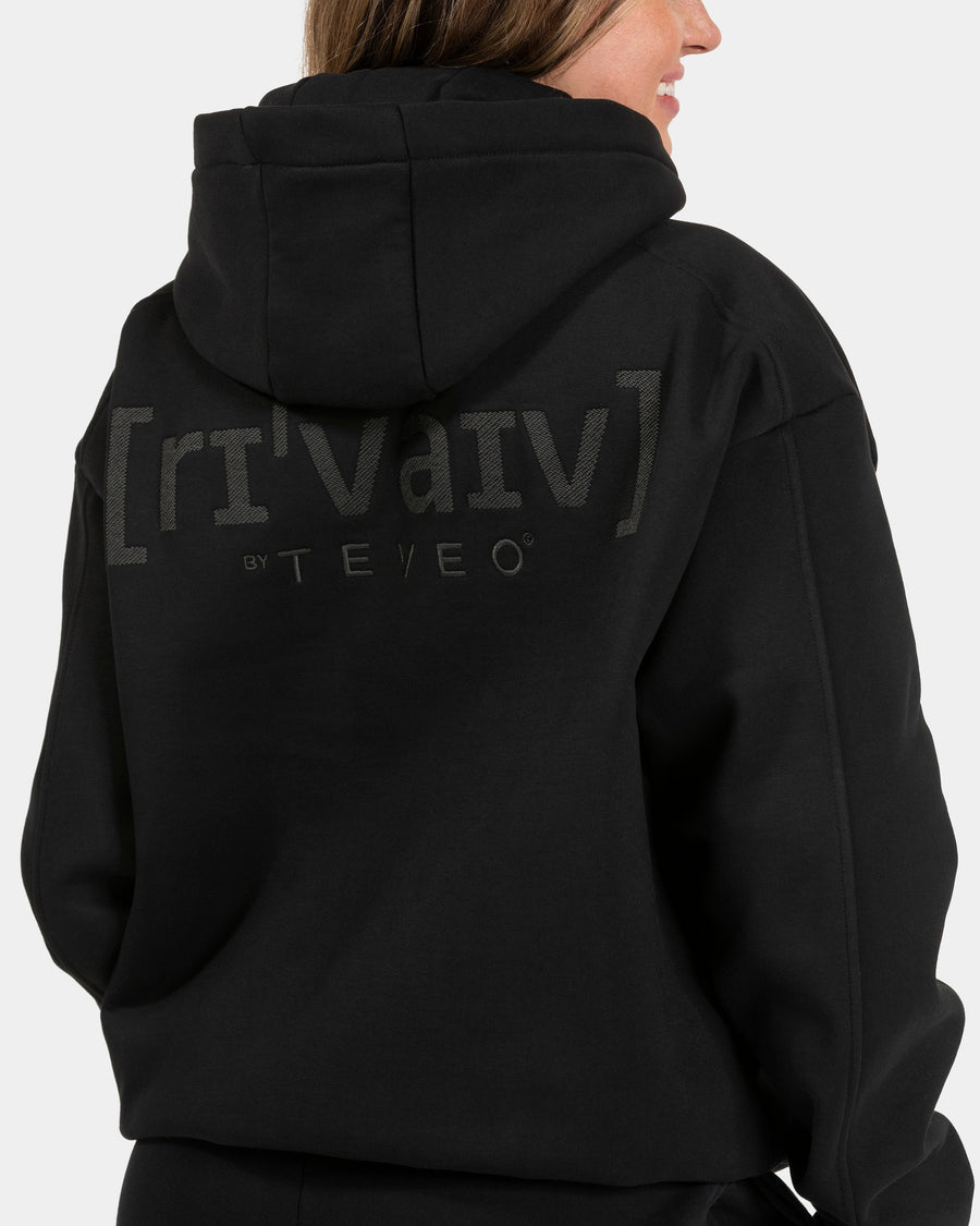 Sweat à capuche oversize RI’VAIV « noir »