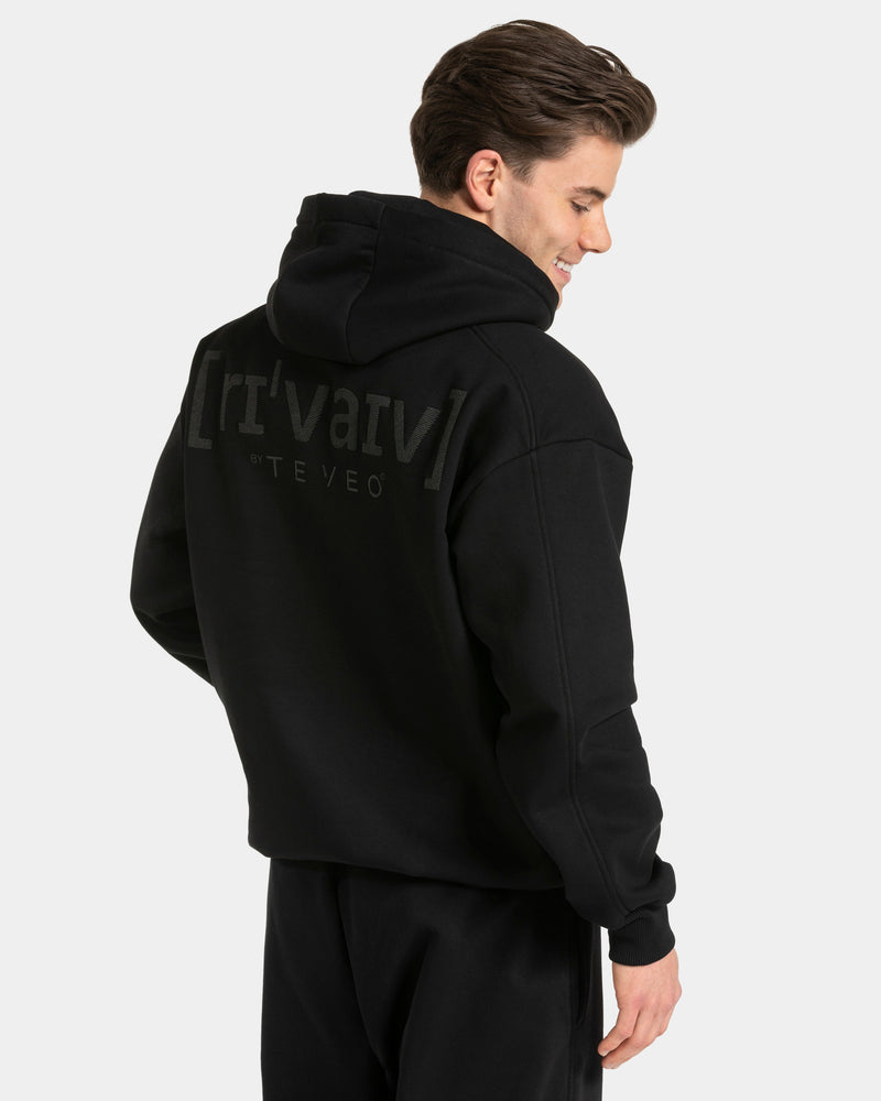 Sweat à capuche oversize RI’VAIV « noir »