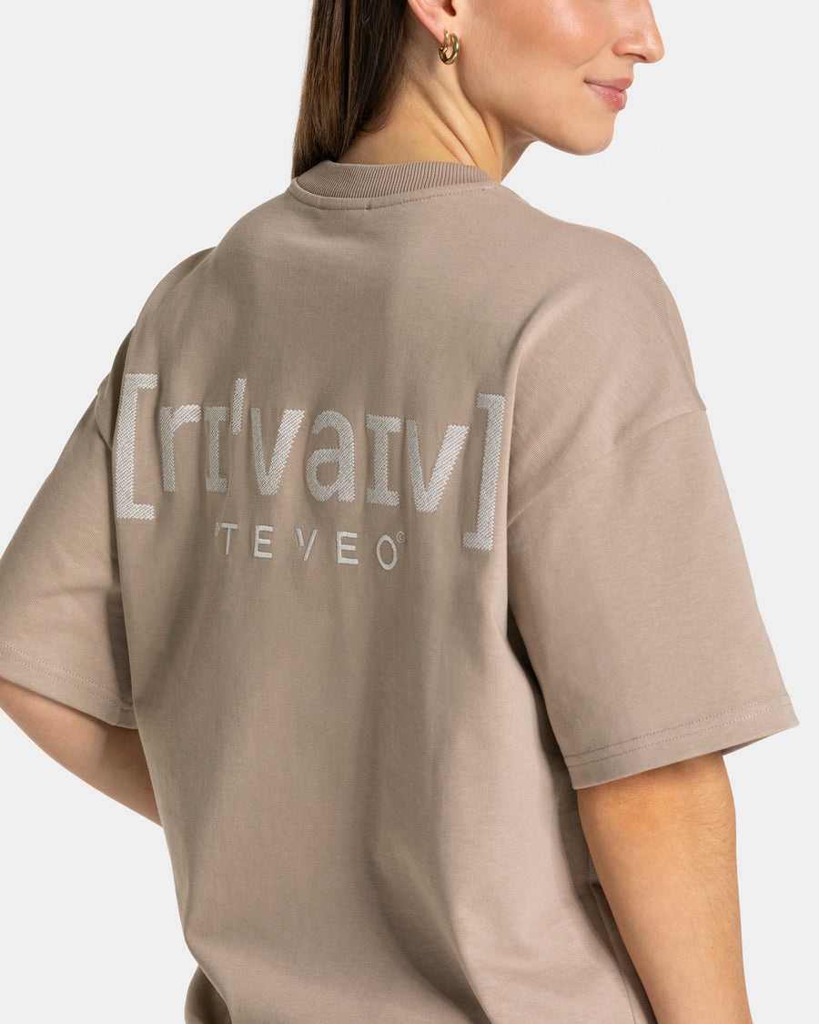 T-shirt oversize RI’VAIV « taupe »