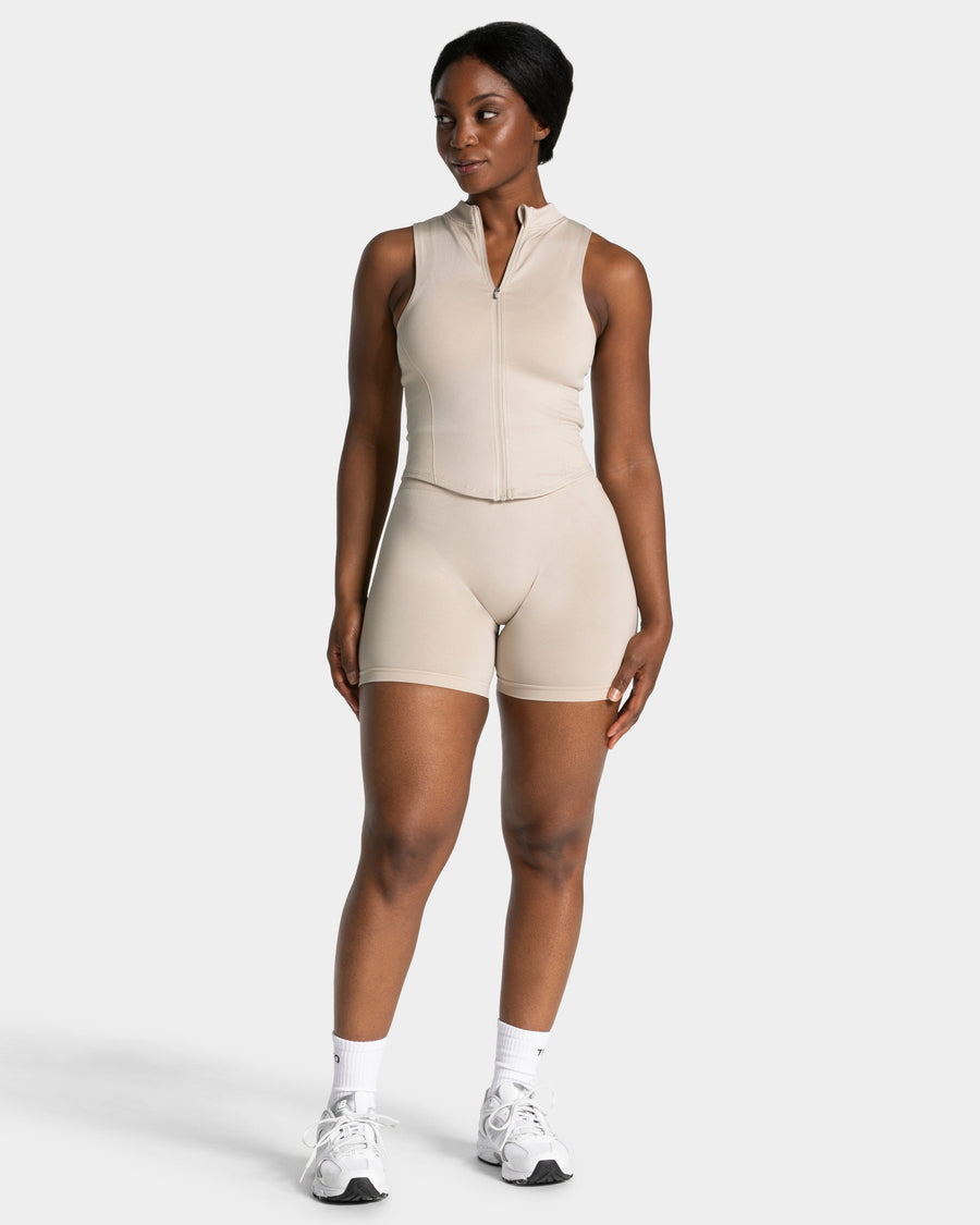 Débardeur zippé Timeless Pro « cream »