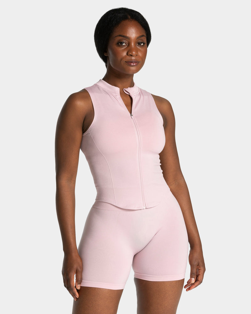 Débardeur zippé Timeless Pro « rose »