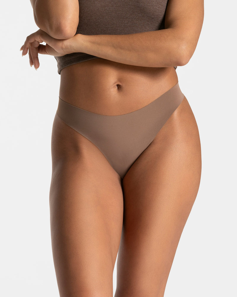 Tanga Seamless Padded (lot de 5) « cacao »