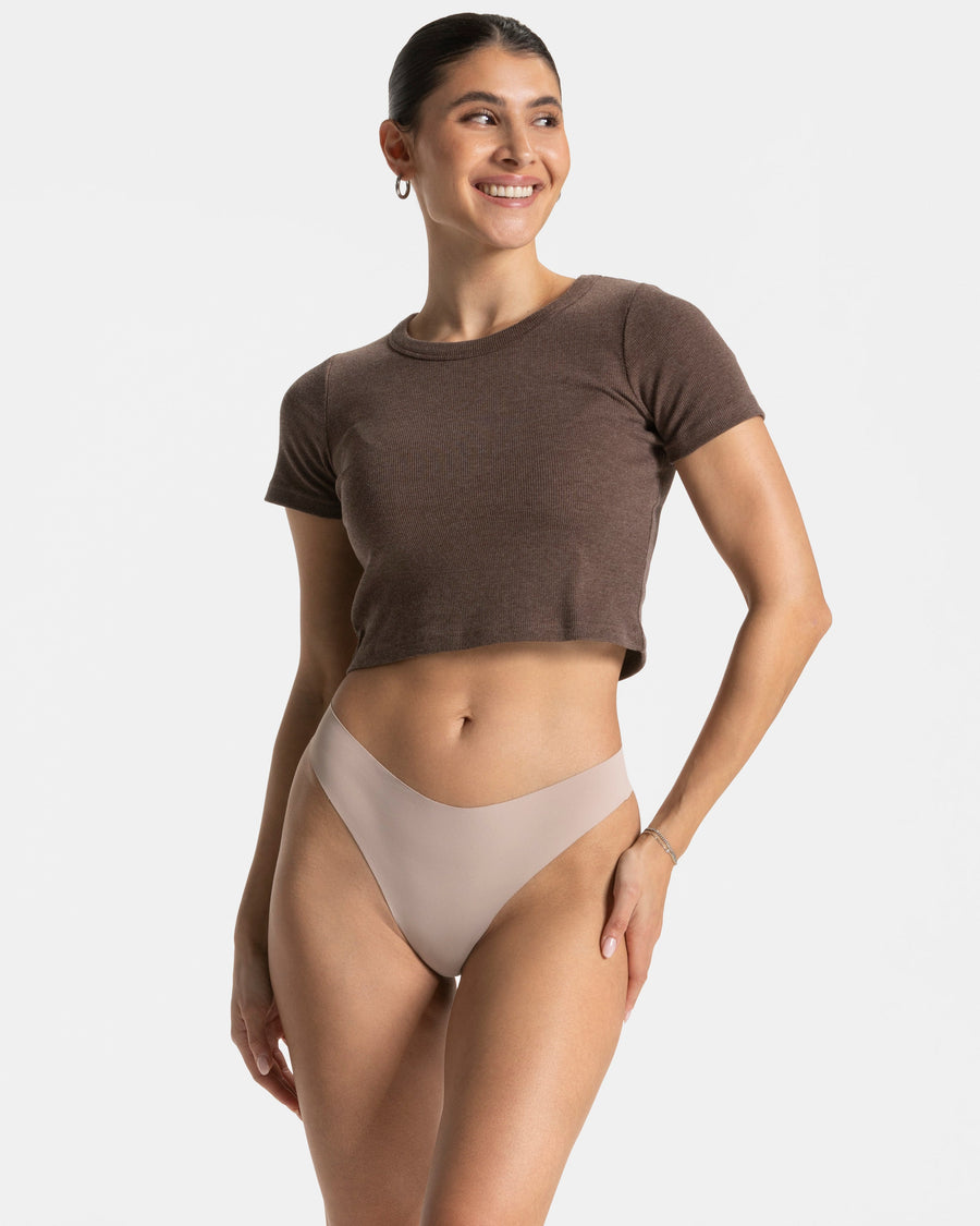 Tanga Seamless Padded (lot de 2) « avoine »