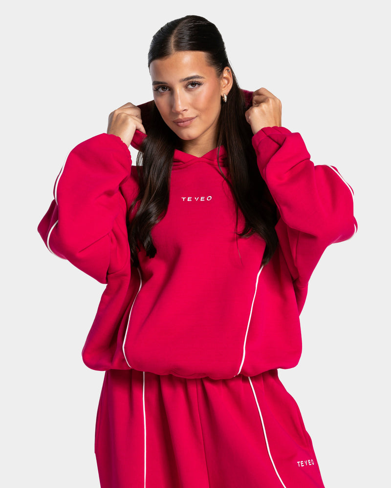Sweat à capuche Contrastline « Raspberry »