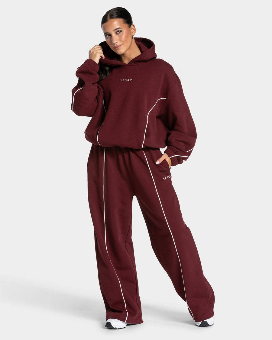 Sweat à capuche Contrastline « bordeaux »