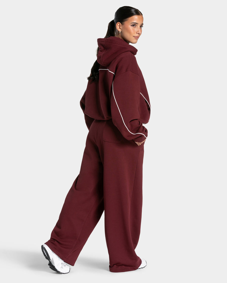 Sweat à capuche Contrastline « bordeaux »