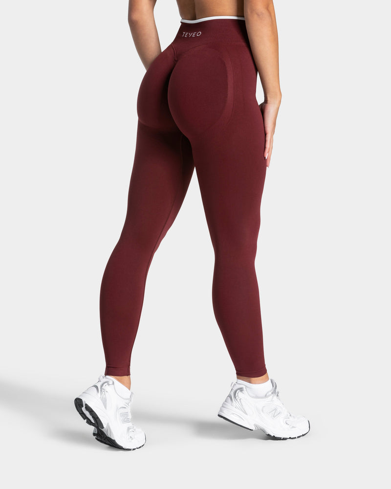 Legging Sculpt Scrunch Contrastline « bordeaux »