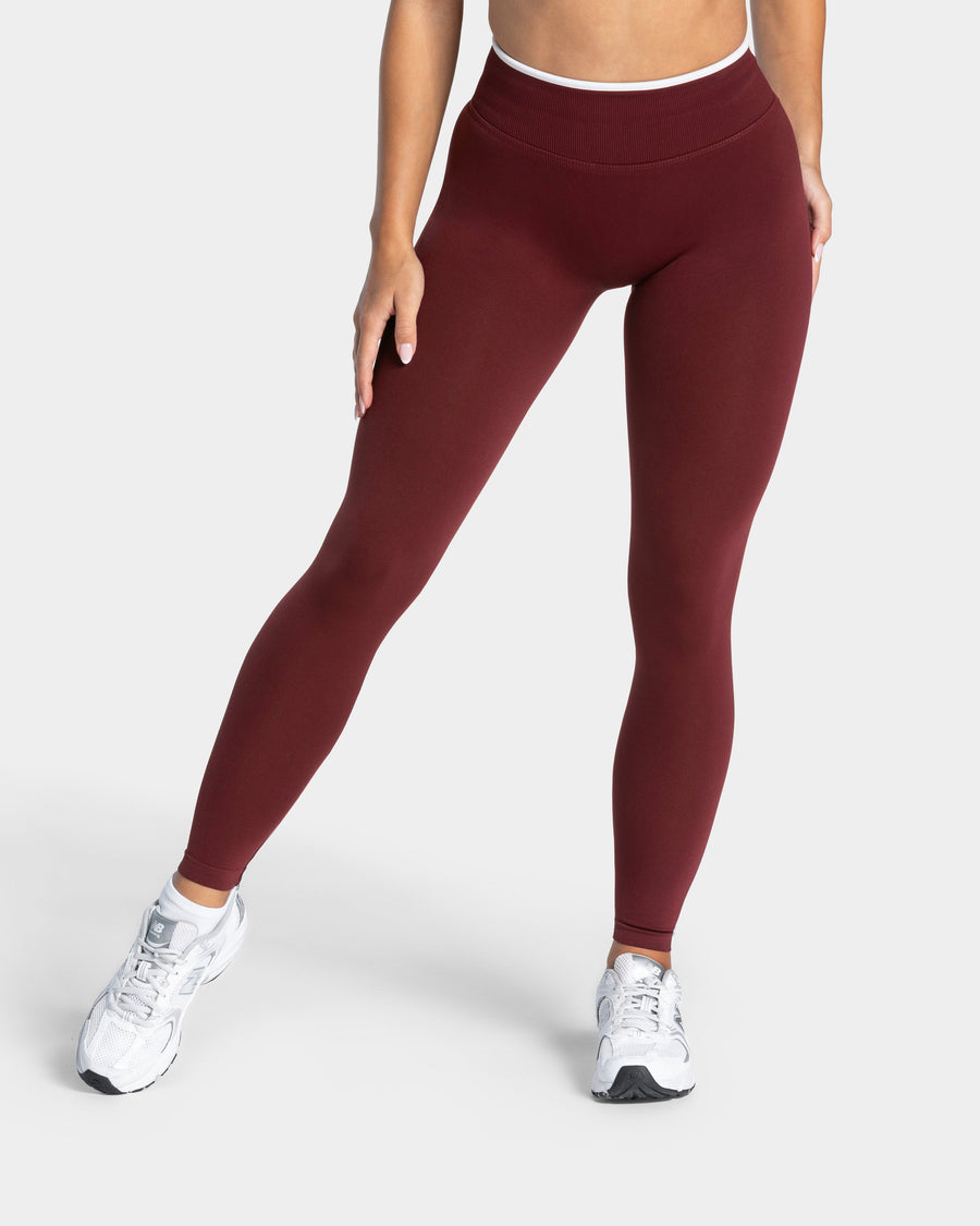 Legging Sculpt Scrunch Contrastline « bordeaux »