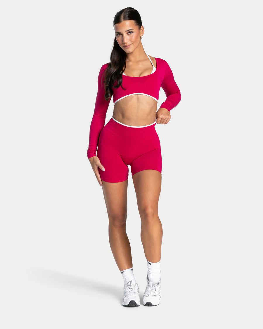 Short Sculpt Scrunch Contrastline « Raspberry »