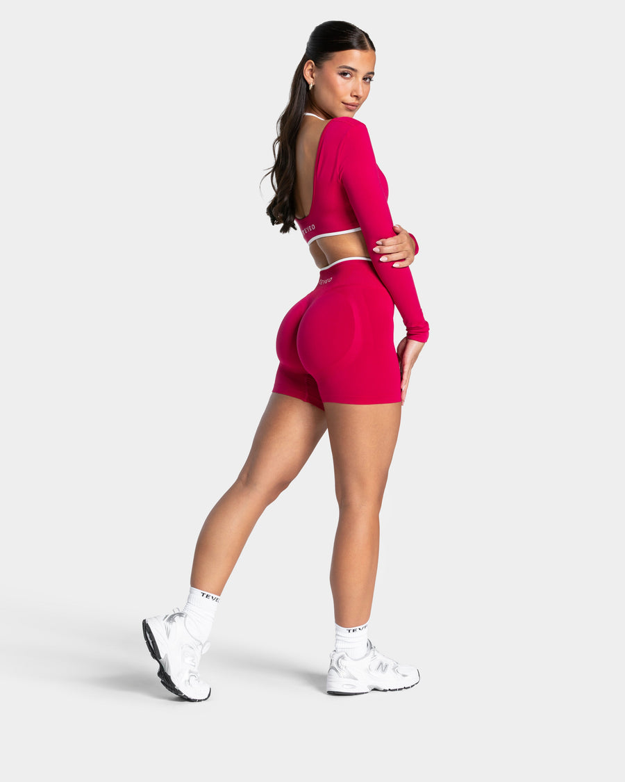 Short Sculpt Scrunch Contrastline « Raspberry »
