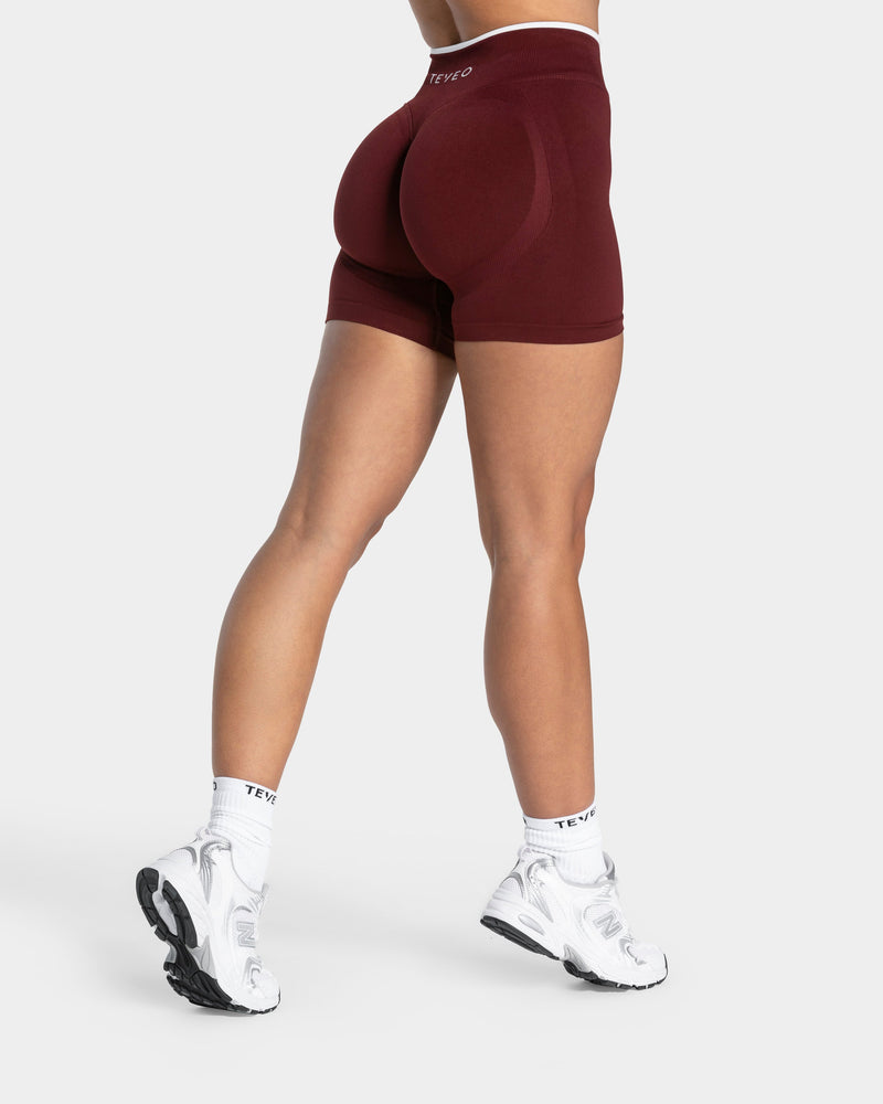 Short Sculpt Scrunch Contrastline « bordeaux »