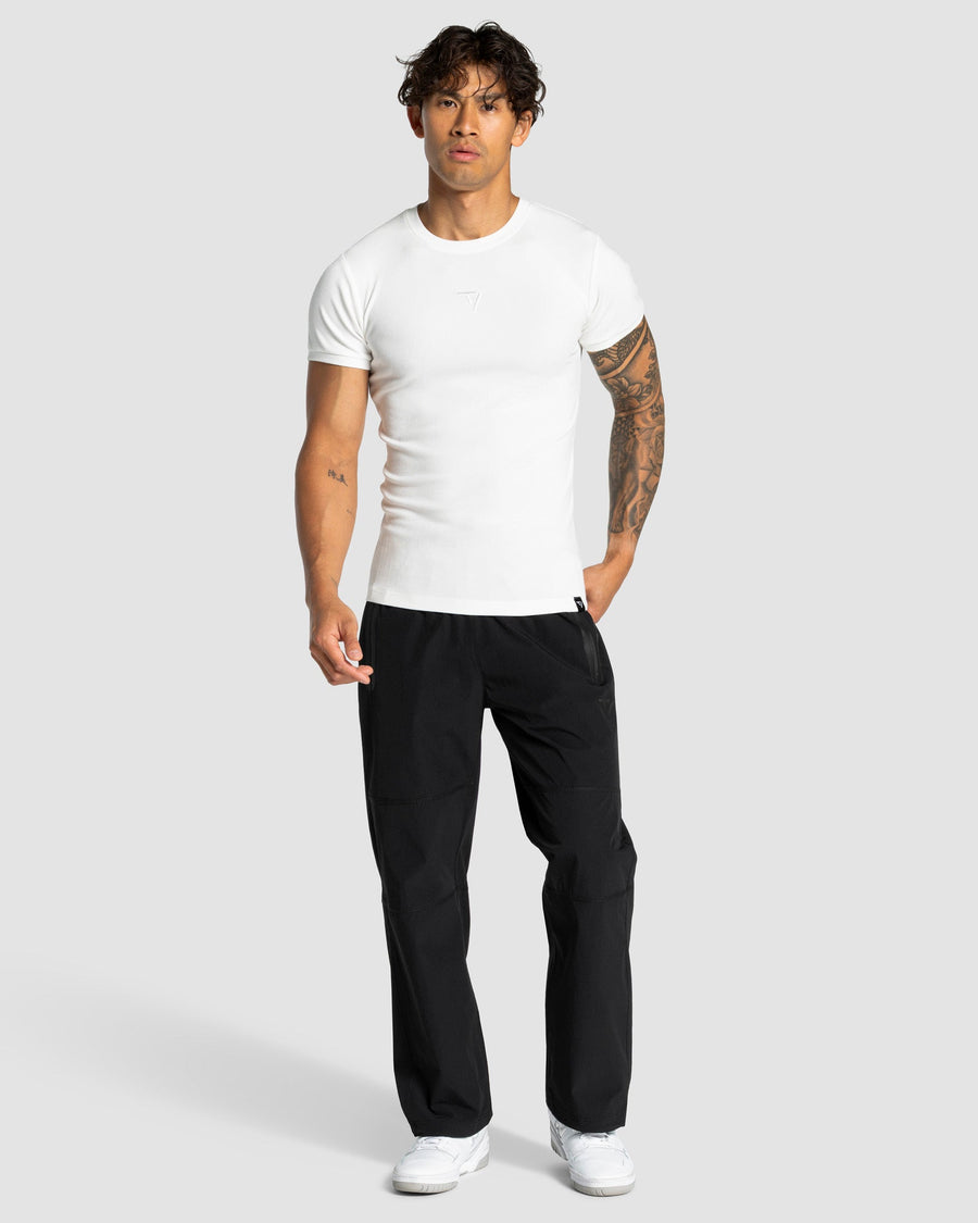 T-shirt côtelé Workout « blanc »