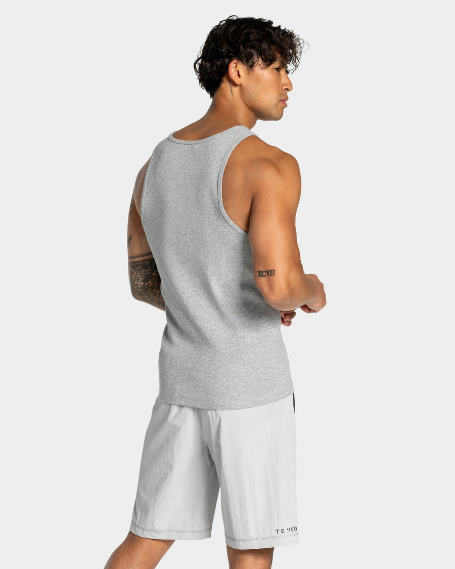 Débardeur côtelé Workout « gris clair »
