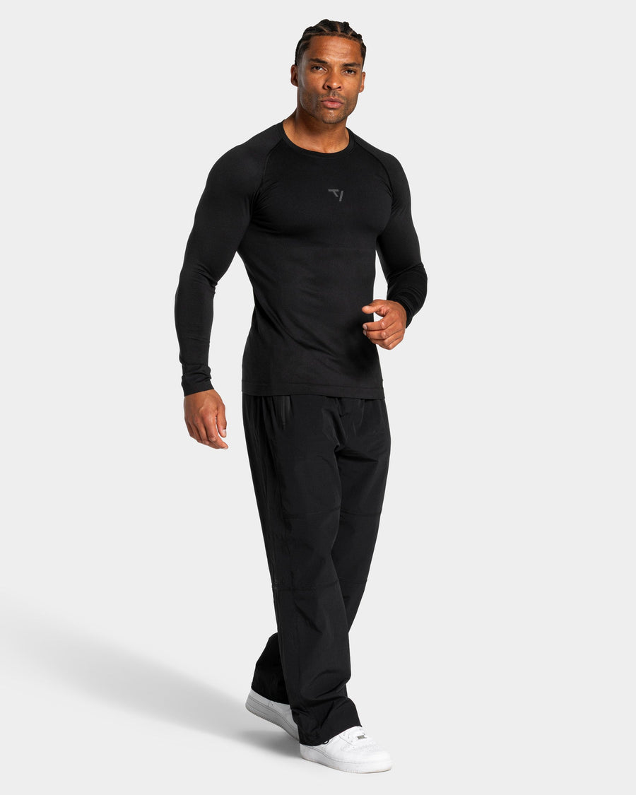 Haut à manches longues Workout sans coutures « noir/anthracite »