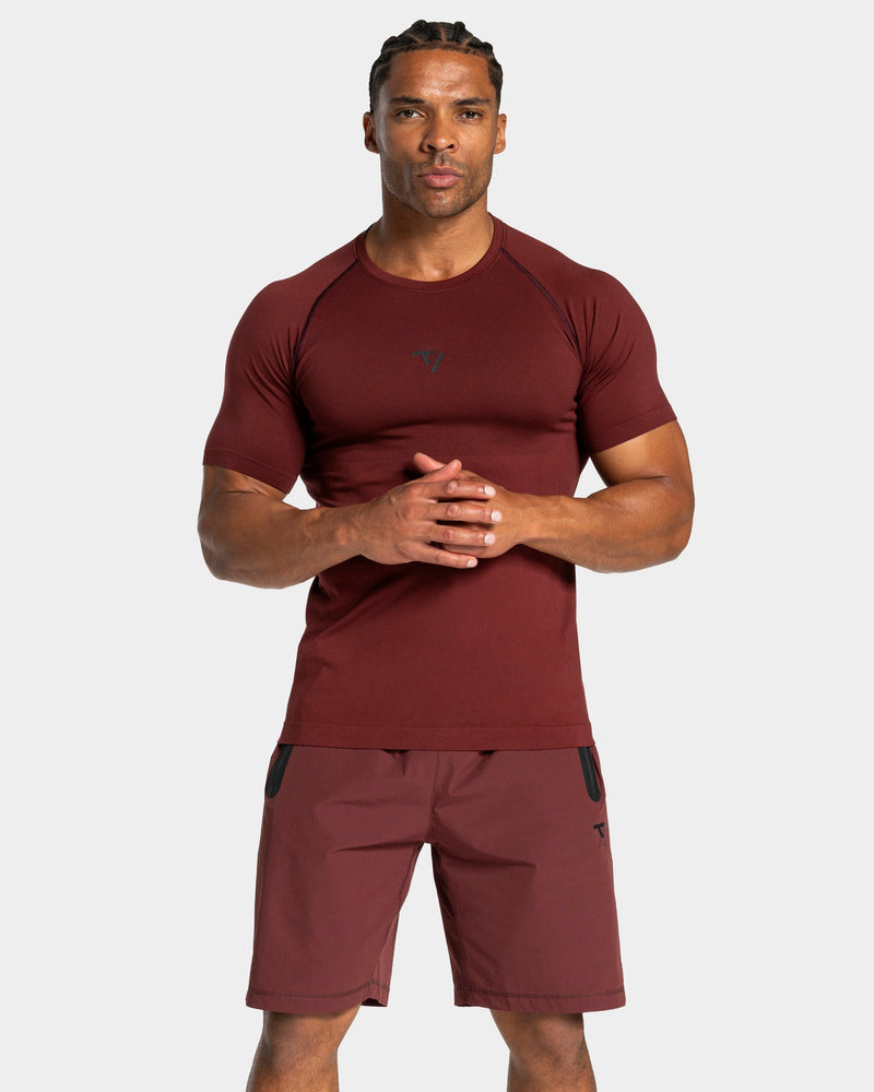 T-shirt Workout sans coutures « merlot »