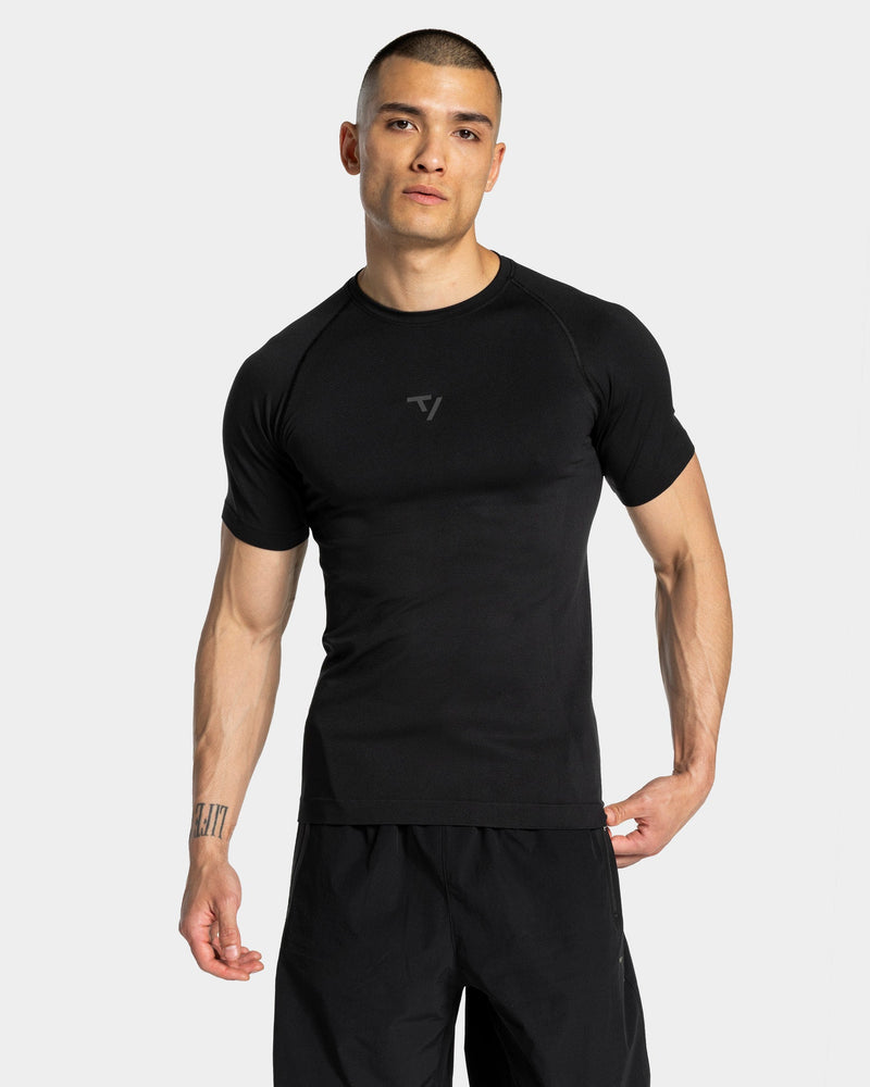 T-shirt Workout sans coutures « noir/anthracite »