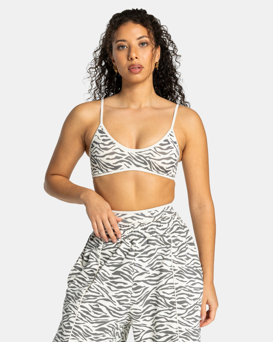 Brassière Contrastline « zèbre blanc cassé »