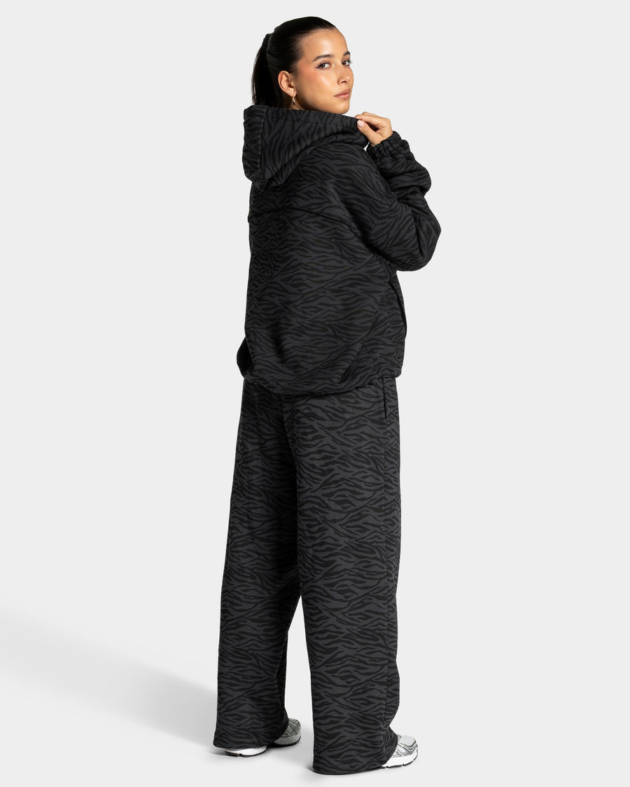 Sweat à capuche Contrastline « zèbre noir »