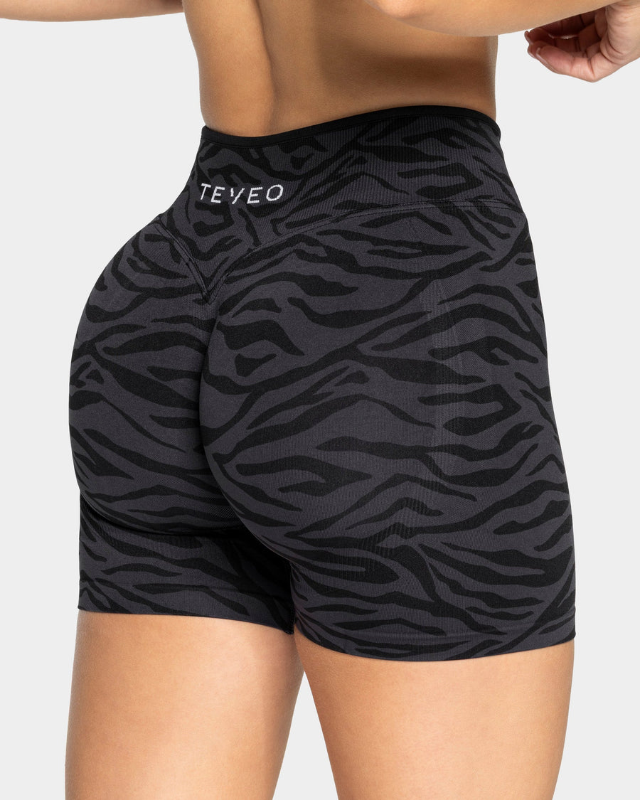 Short Sculpt Scrunch Contrastline « zèbre noir »