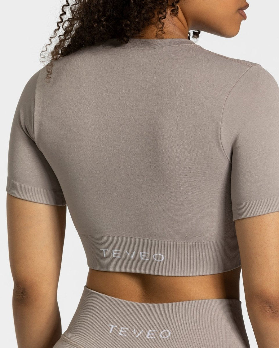 Crop top Sensation « gris-pierre »
