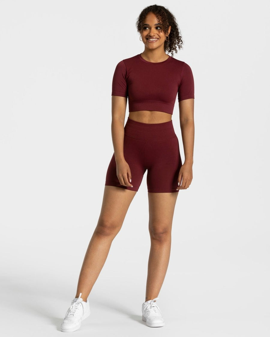 Crop top Sensation « bordeaux »