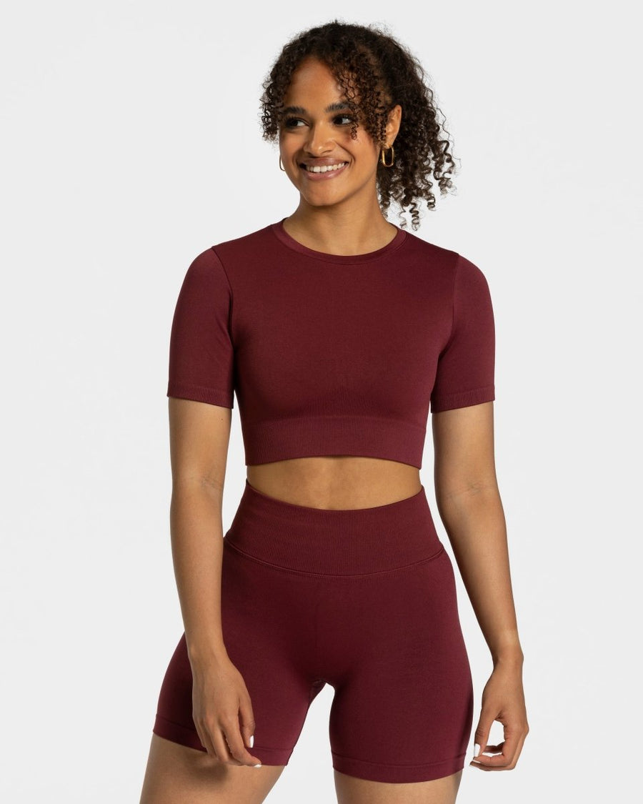 Crop top Sensation « bordeaux »