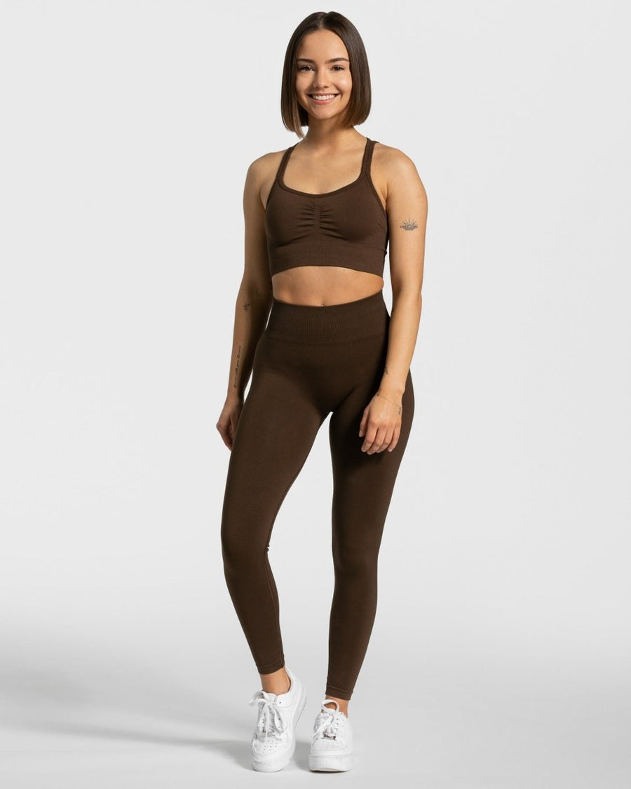 Legging Timeless Scrunch « marron foncé »