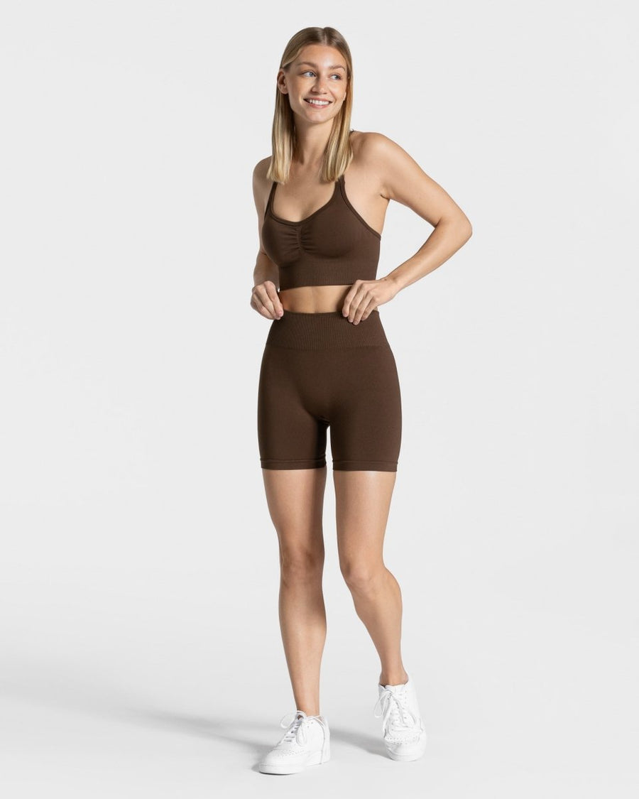 Short Timeless Scrunch « marron foncé »