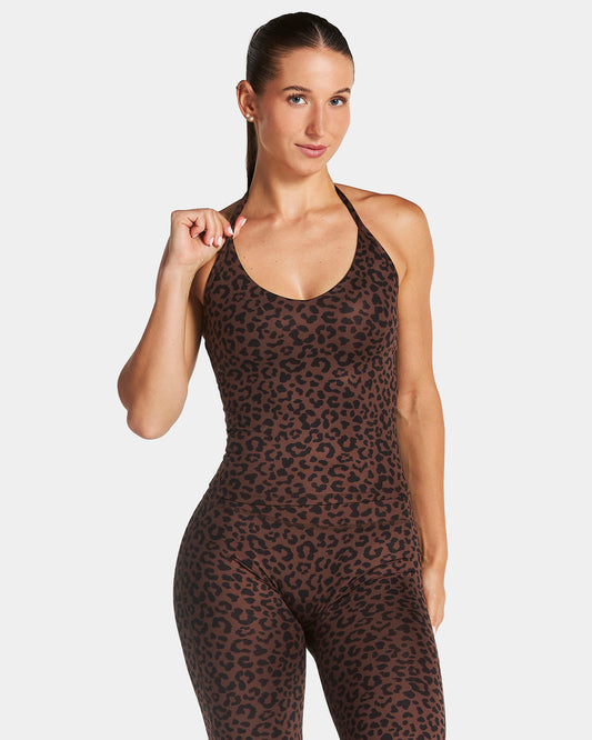 Allrounder Neckholder Cami Top Leo walnut