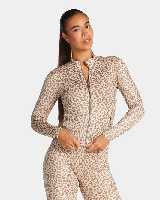 Allrounder Shaping Zip Jacke Leo dune