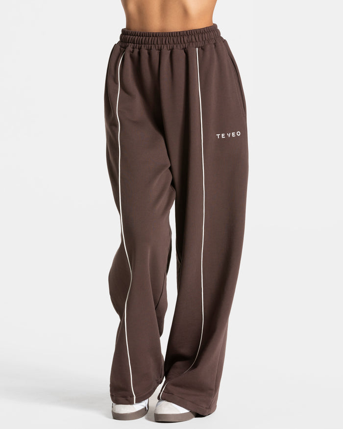 Contrastline Wide Leg Jogger Espresso